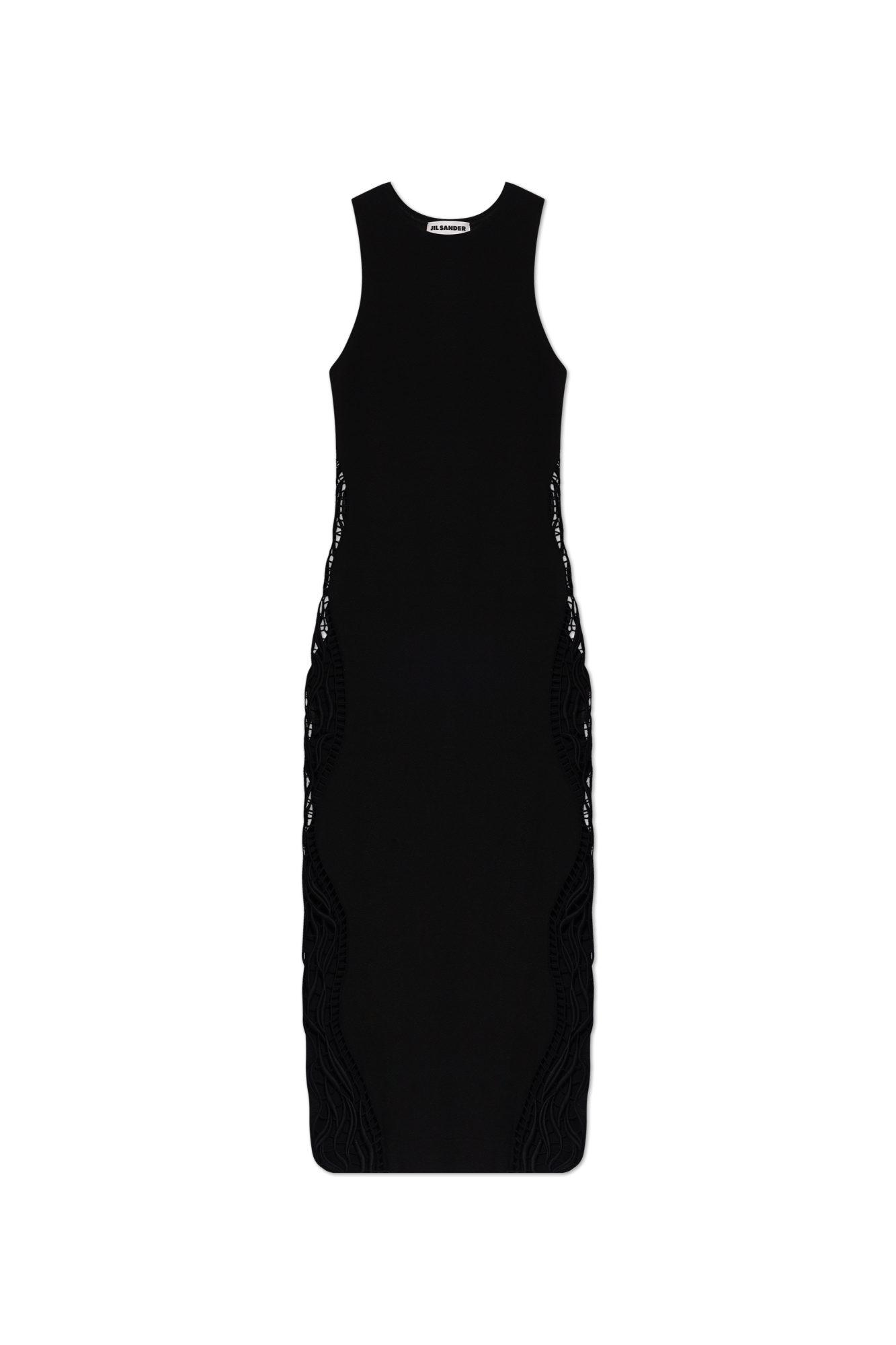 Jil Sander braided strap bag - Black Long sleeveless dress